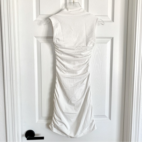 [🌟 PRICE FIRM] ARITZIA Original Contour Flourish Mini Dress Light Birch - Picture 7 of 11